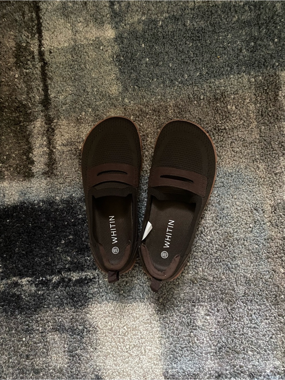 WHITIN Dark Brown Slip-On Mesh Sneakers